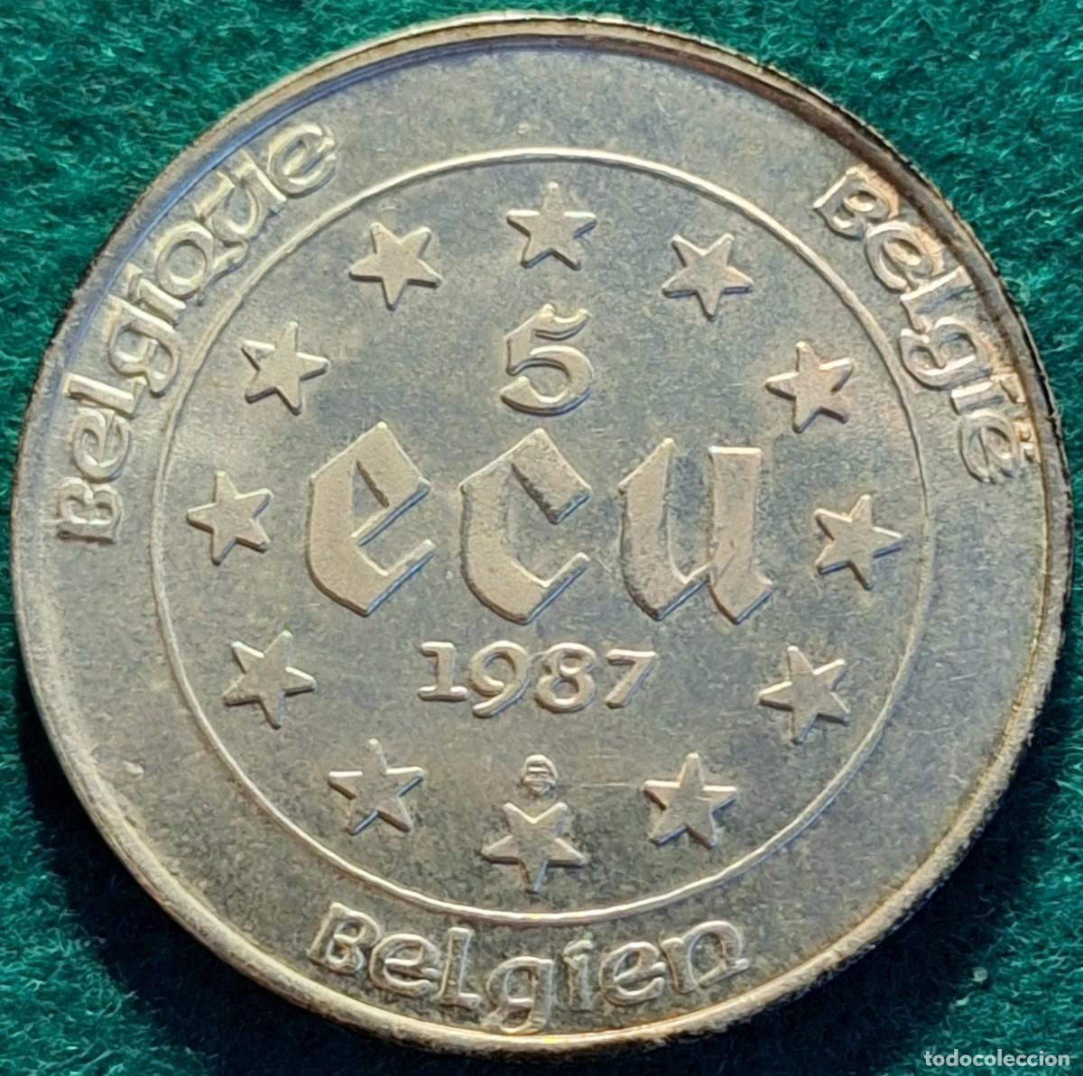 Monedas antiguas de Europa: Moneda 5 ECU 1987 Belgica