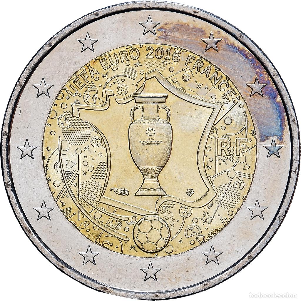 Monedas antiguas de Europa: [#1546066] Francia, 2 Euro, UEFA Euro 2016, 2016, MDP, Bimet&aacute;lico, SC