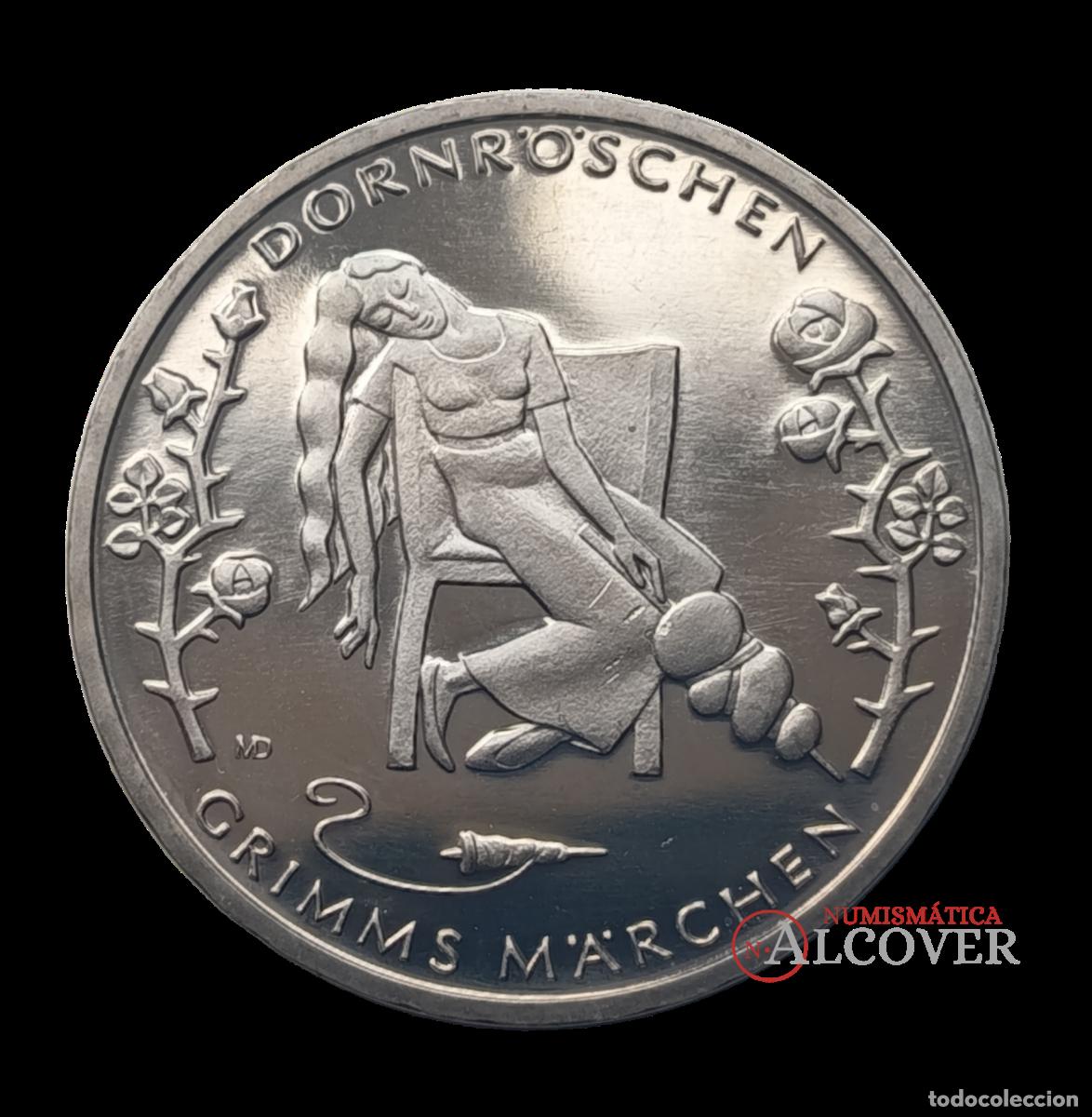Monedas antiguas de Europa: ALEMANIA 10 Euros 2015 D Hermanos Grimm &rdquo;La bella durmiente&rdquo; SC
