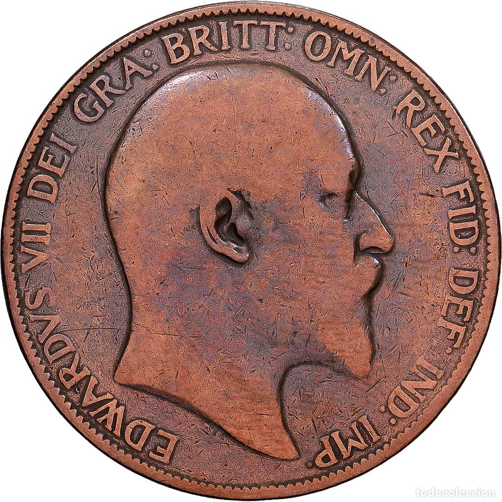 Monedas antiguas de Europa: [#1546075] Gran Breta&ntilde;a, Edward VII, 1 Penny, 1905, British Royal Mint, Bronce, BC+