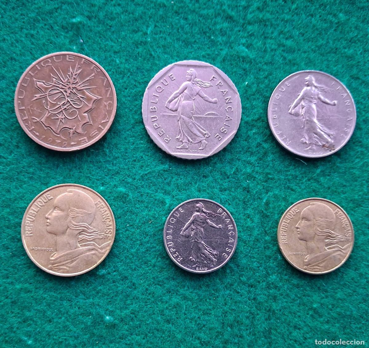 Monedas antiguas de Europa: Lote de 6 monedas de Francia ( Francs ) conjunto de monedas Francesas