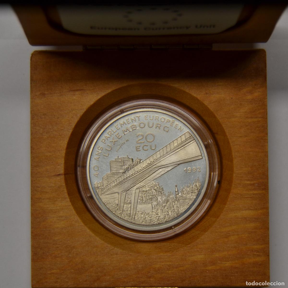 Monedas antiguas de Europa: LUXEMBURGO - 20 ECU 1992 PROOF - 40 A&Ntilde;OS PARLAMENTO EUROPEO - LOTE 3737