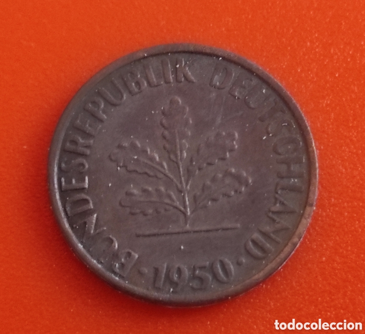 Monedas antiguas de Europa: ALEMANIA 1 PFENNIG 1950 J