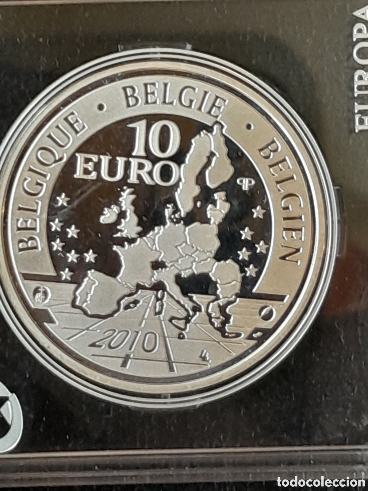Monedas antiguas de Europa: B&eacute;lgica 2010 Moneda 10 Euros Plata - Museo De Tervuren &Aacute;frica - Edici&oacute;n Oficial C&aacute;psula Europa certi