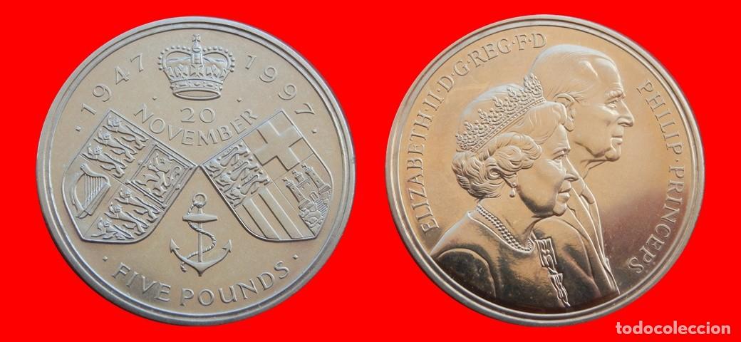 Monedas antiguas de Europa: 5 LIBRAS POUNDS 1997 SIN CIRCULAR INGLATERRA REINO UNIDO-9370SC