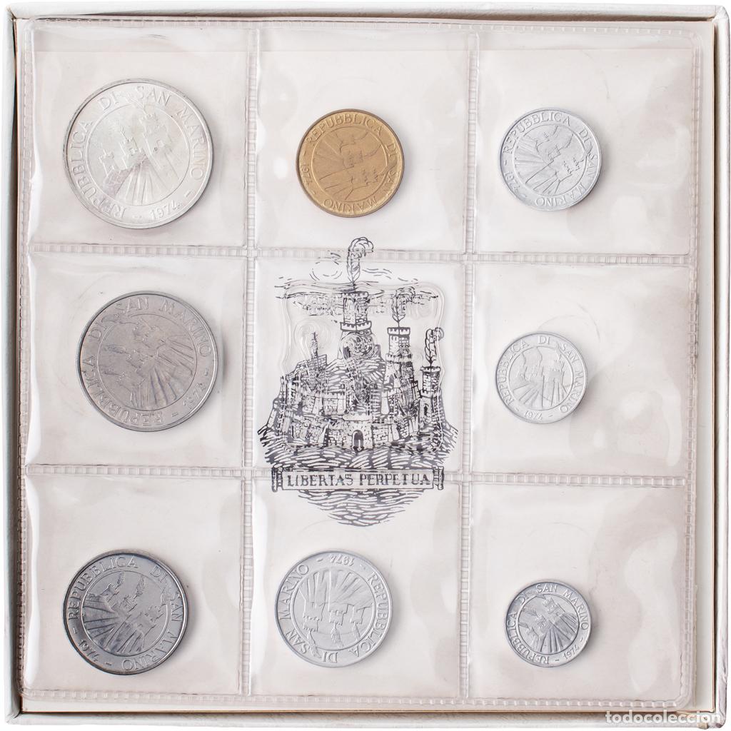 Monedas antiguas de Europa: [#1546114] San Marino, Set 1 Lire - 500 Lire, 1974, Rome, Sin informaci&oacute;n, FDC