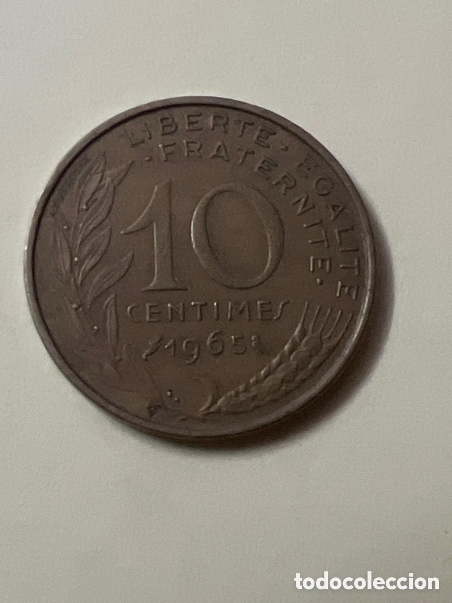 Monedas antiguas de Europa: C710. Francia. 10 centimes de 1965