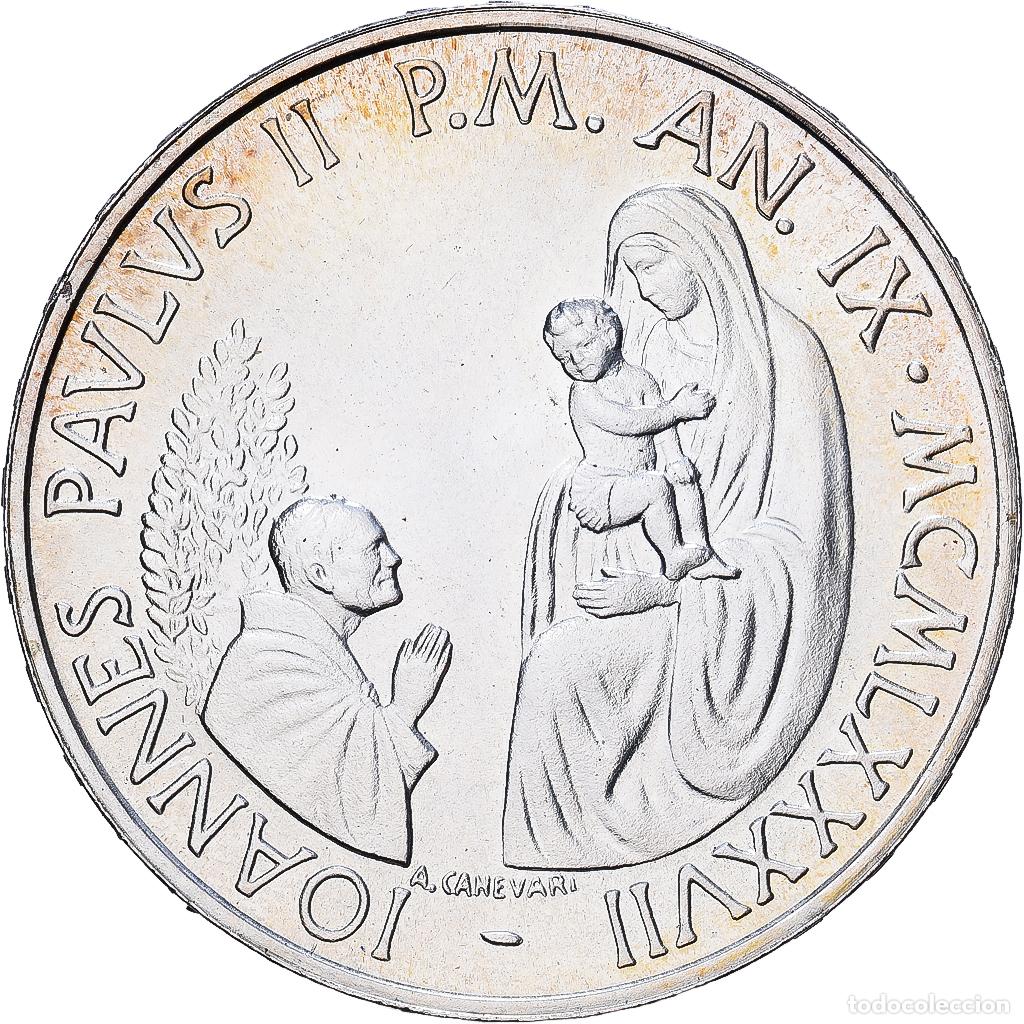 Monedas antiguas de Europa: [#1546122] CIUDAD DEL VATICANO, John Paul II, 1000 Lire, 1987, Rome, Plata, SC, KM:205