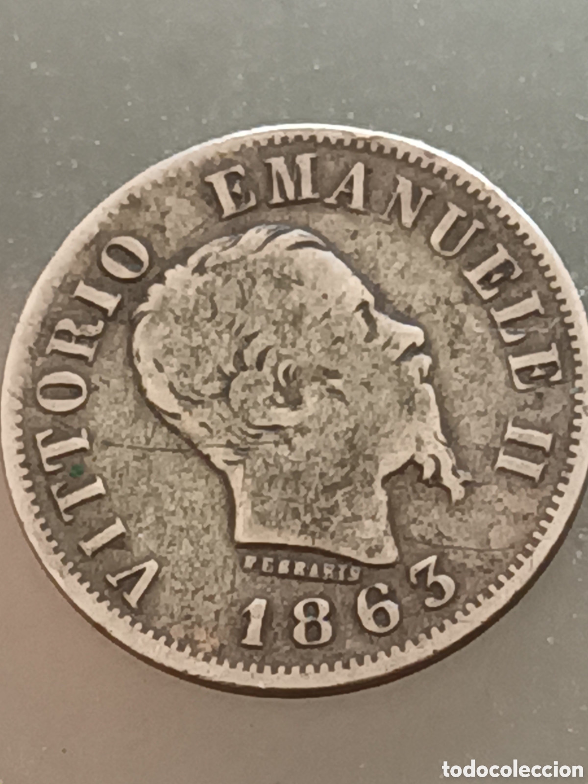 Monedas antiguas de Europa: MONEDA DE PLATA A&Ntilde;O 1863 REY VICTORIO MANUEL II