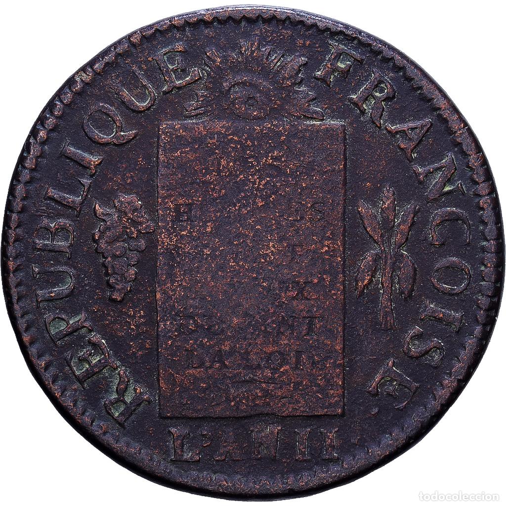 Monedas antiguas de Europa: [#1546173] Francia, Convention, Sol &agrave; la balance Fran&ccedil;oise, 1793 / AN II, Bayonne, M&eacute;tal