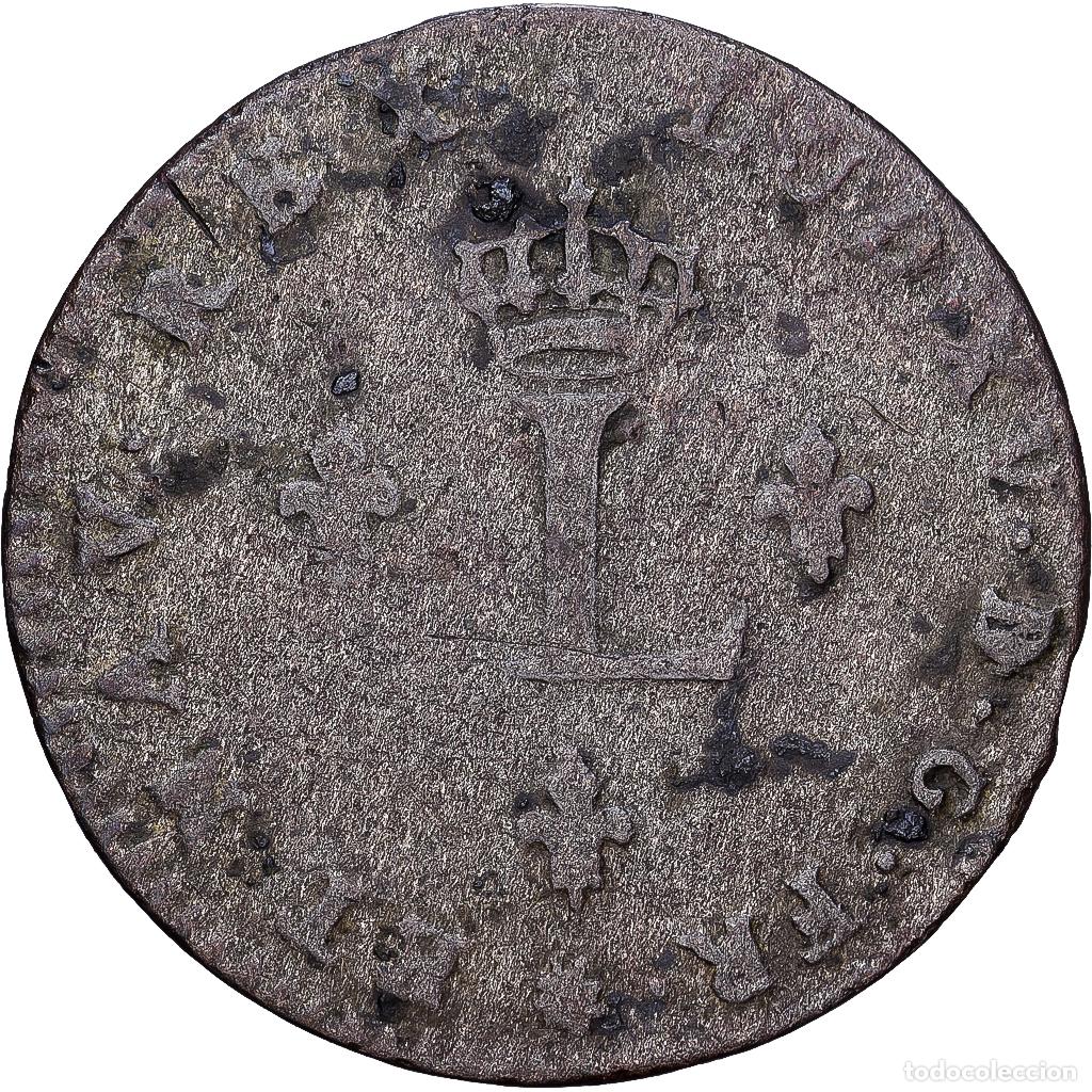 Monedas antiguas de Europa: [#1546199] Francia, Louis XV, Double Sol, 1739, Lyon, Vell&oacute;n, BC+, Gadoury:281