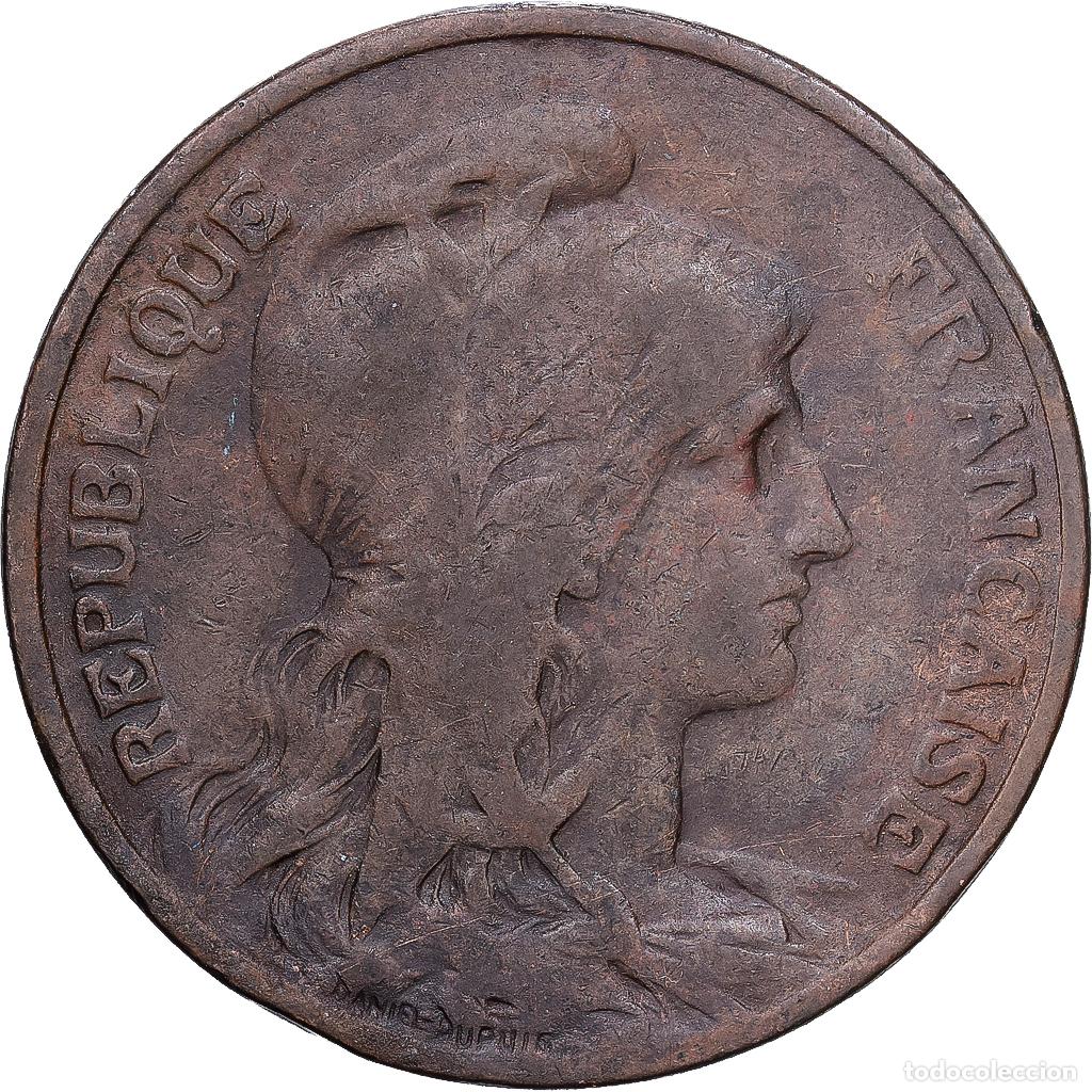 Monedas antiguas de Europa: [#1546224] Francia, 10 Centimes, Daniel-Dupuis, 1913, MDP, Bronce, BC+, Gadoury:277