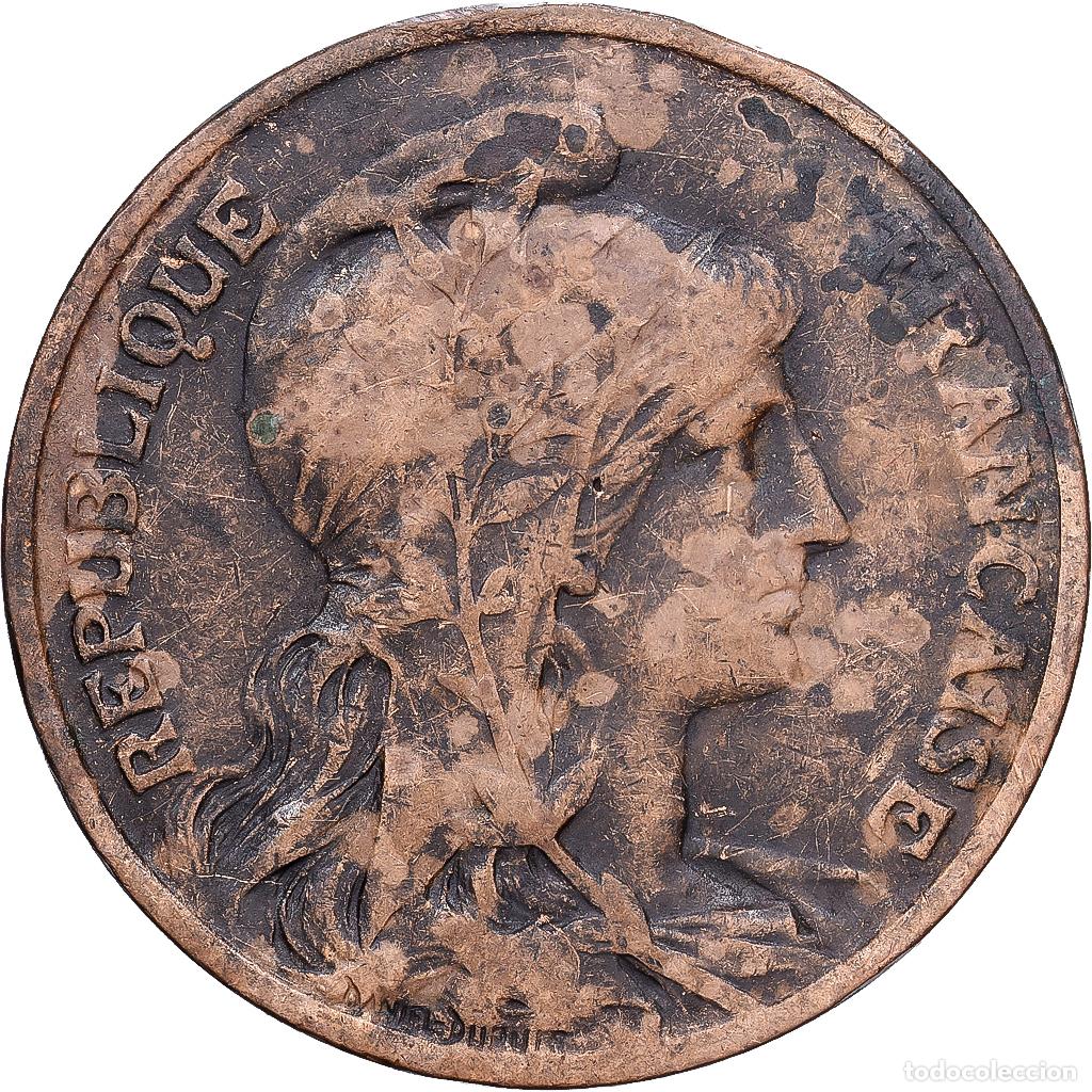 Monedas antiguas de Europa: [#1546222] Francia, 10 Centimes, Daniel-Dupuis, 1914, MDP, Bronce, BC+, Gadoury:277