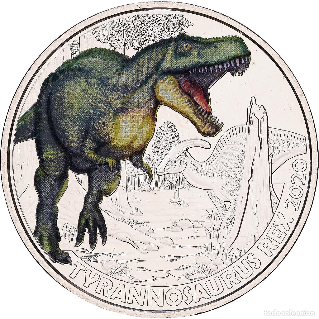Monedas antiguas de Europa: [#1546203] Austria, 3 Euro, Tyrannosaurus rex, 2020, AUSTRIAN MINT, Cupro Nickel, FDC