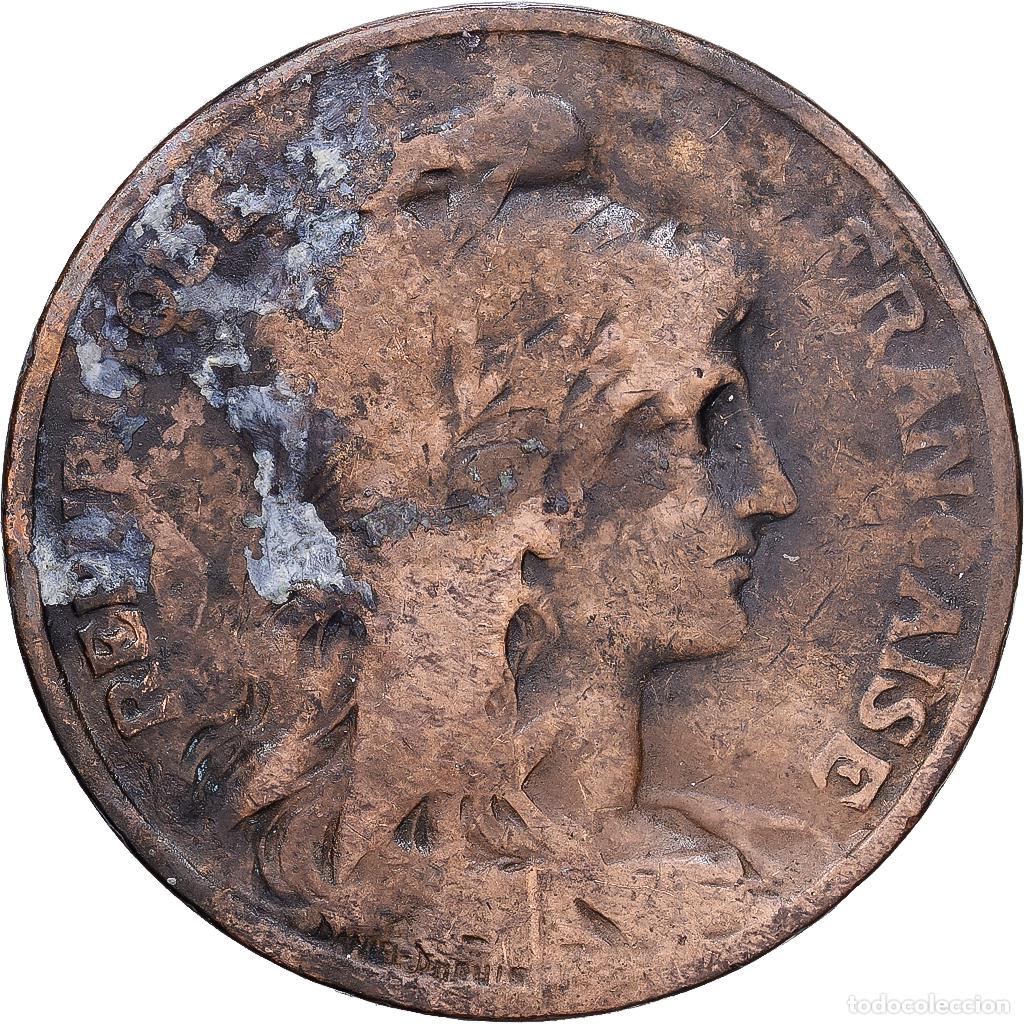 Monedas antiguas de Europa: [#1546225] Francia, 10 Centimes, Daniel-Dupuis, 1902, MDP, Bronce, BC+, Gadoury:277