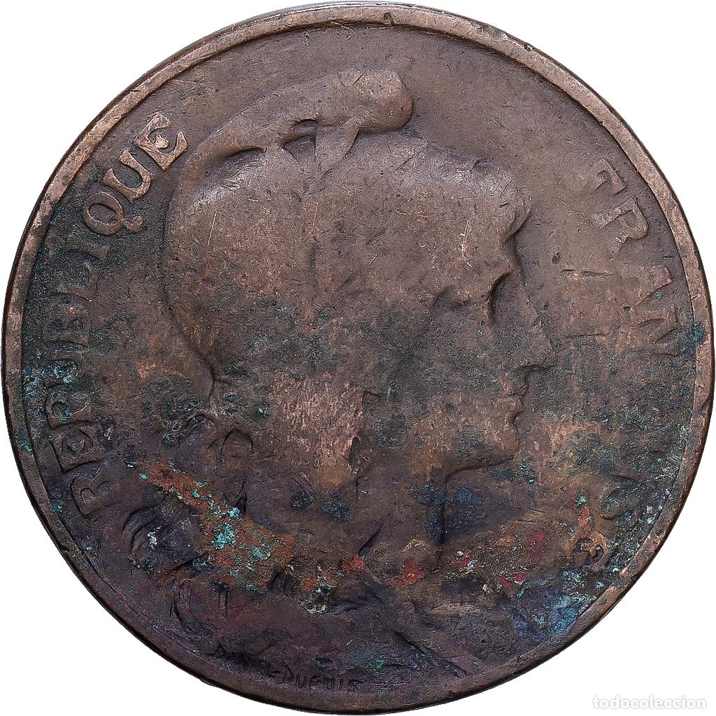 Monedas antiguas de Europa: [#1546226] Francia, 10 Centimes, Daniel-Dupuis, 1901, MDP, Bronce, BC+, Gadoury:277