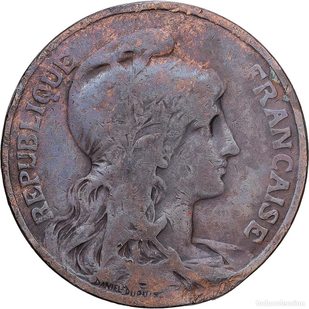 Monedas antiguas de Europa: [#1546227] Francia, 10 Centimes, Daniel-Dupuis, 1911, MDP, Bronce, BC+, Gadoury:277
