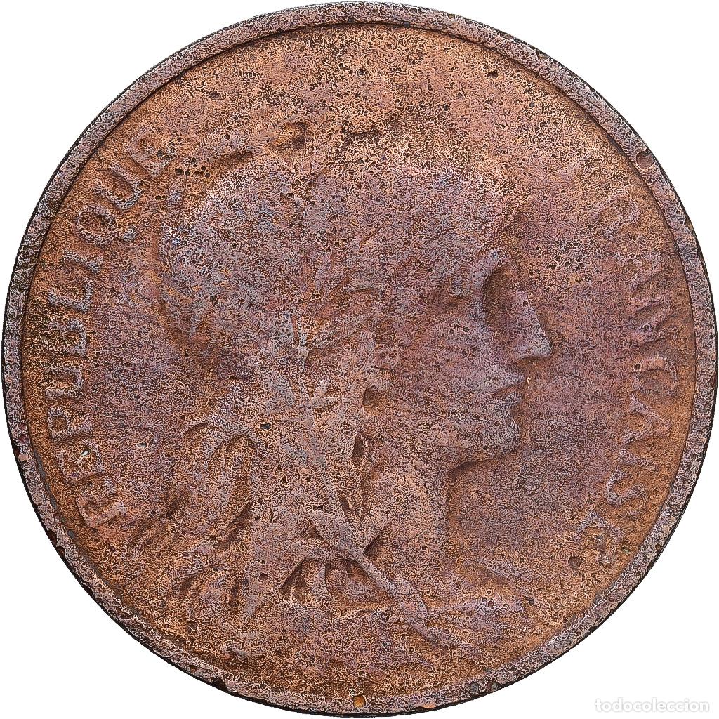 Monedas antiguas de Europa: [#1546230] Francia, 5 Centimes, Daniel-Dupuis, 1916, MDP, Bronce, BC, Gadoury:165