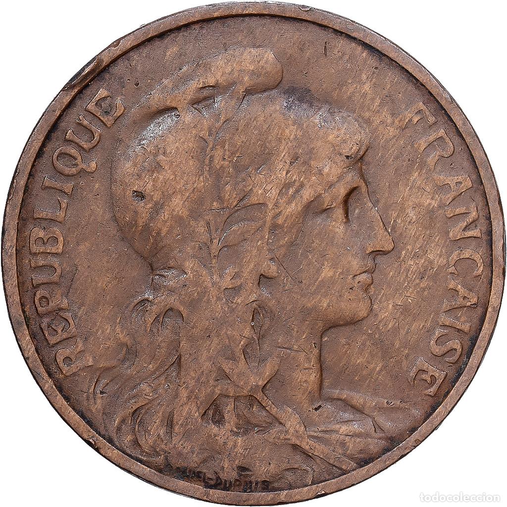 Monedas antiguas de Europa: [#1546232] Francia, 5 Centimes, Daniel-Dupuis, 1916, MDP, Bronce, BC+, Gadoury:165