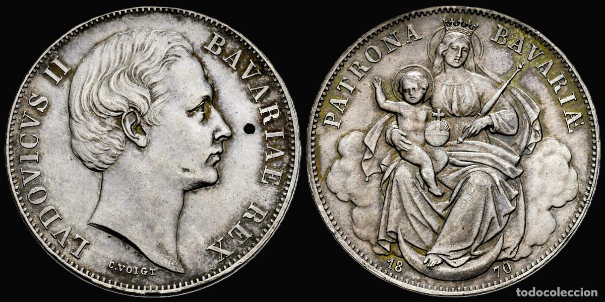 Monedas antiguas de Europa: GERMANY STATE OF BAVARIA 1 THALER 1870 SILVER
