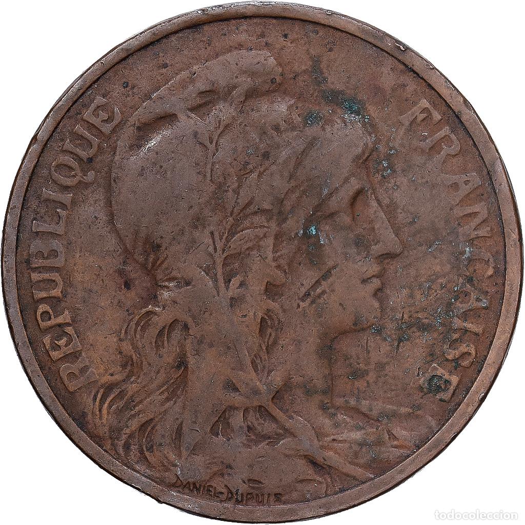 Monedas antiguas de Europa: [#1546237] Francia, 5 Centimes, Daniel-Dupuis, 1914, MDP, Bronce, BC+, Gadoury:165