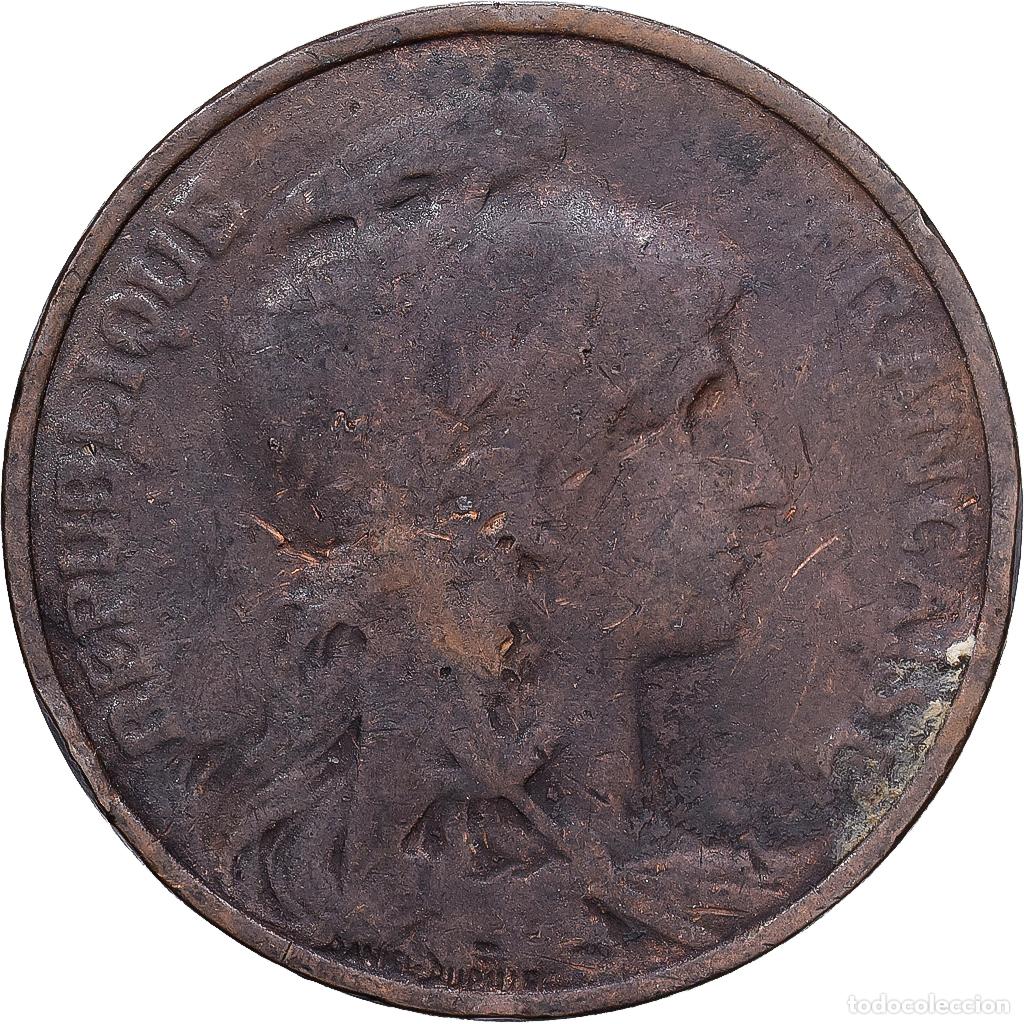 Monedas antiguas de Europa: [#1546233] Francia, 5 Centimes, Daniel-Dupuis, 1916, MDP, Bronce, BC+, Gadoury:165