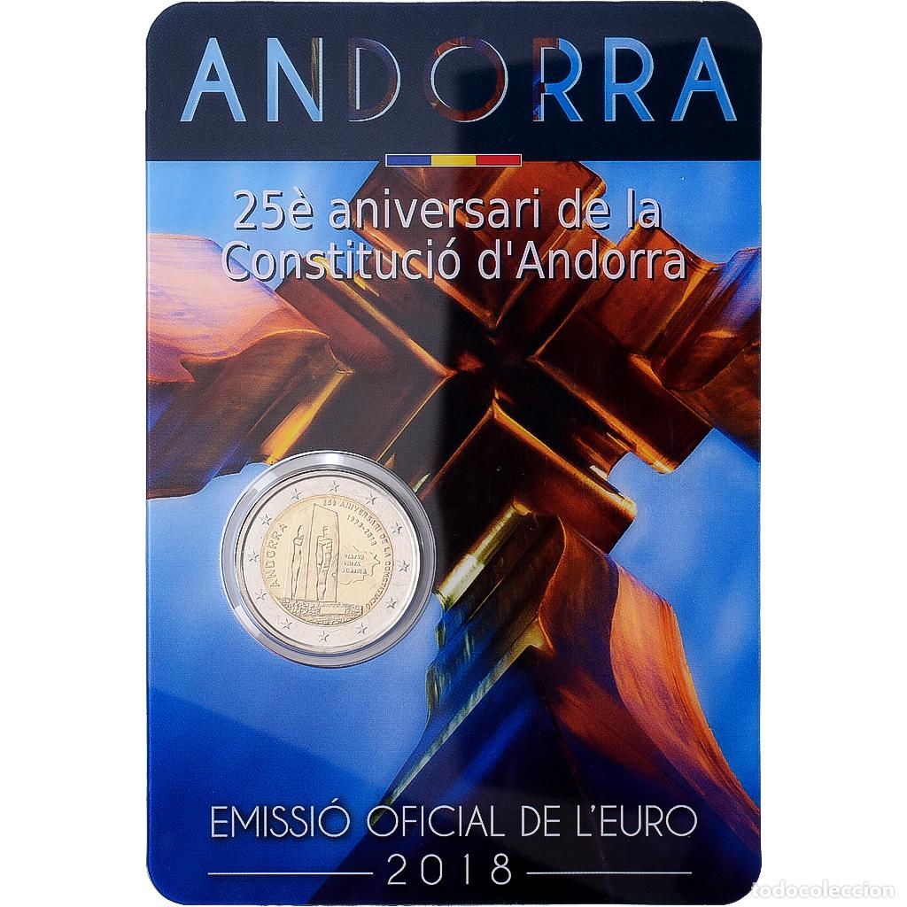 Monedas antiguas de Europa: [#1546244] Andorra, 2 Euro, 25&egrave;me anniversaire de la constitution, 2018, Madrid