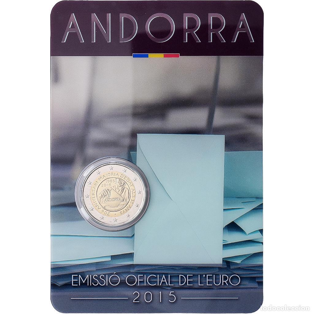 Monedas antiguas de Europa: [#1546239] Andorra, 2 Euro, Political Rights, 2015, MDP, Bimet&aacute;lico, FDC, KM:529