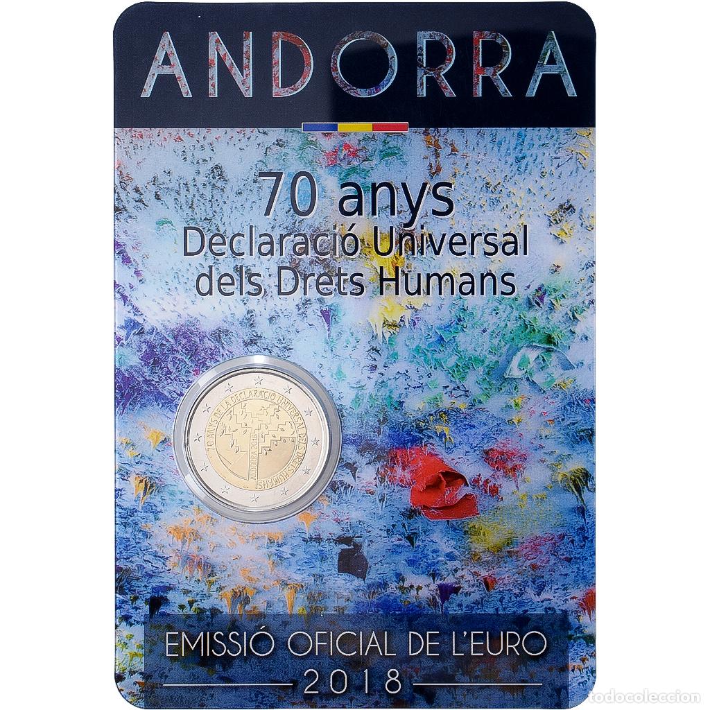 Monedas antiguas de Europa: [#1546243] Andorra, 2 Euro, Universal Declaration of Human Rights, 2018, Madrid