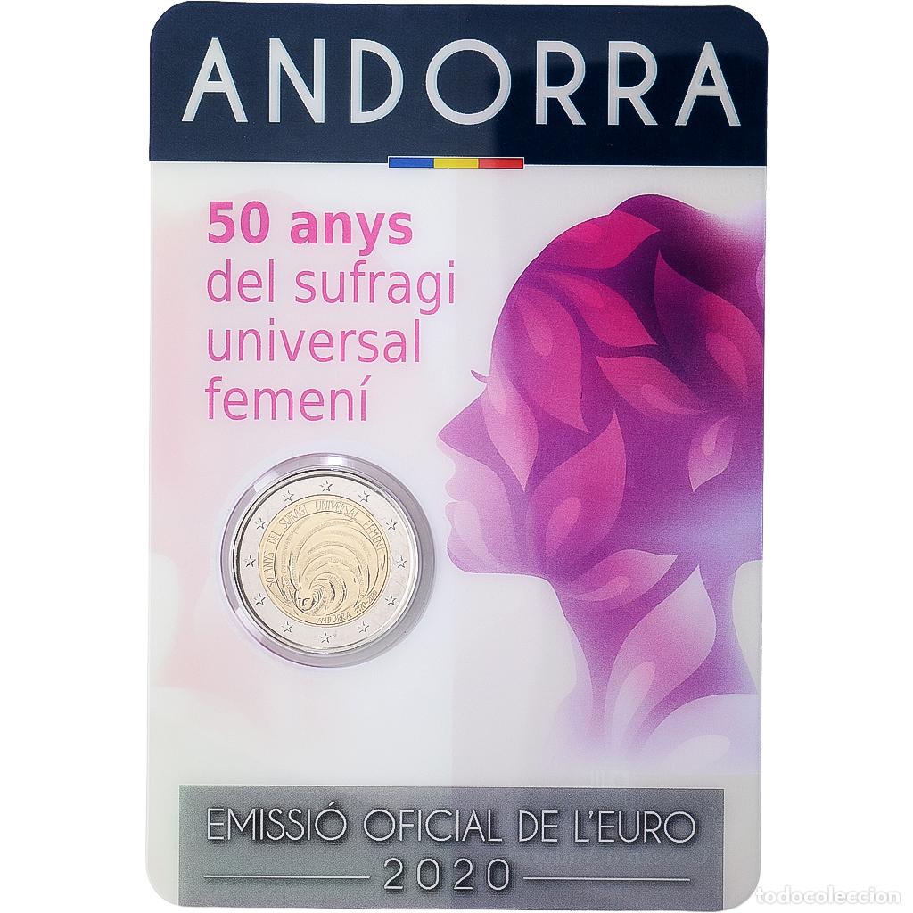 Monedas antiguas de Europa: [#1546247] Andorra, 2 Euro, Universal Women's Suffrage, 2020, Madrid, Bimet&aacute;lico, FDC