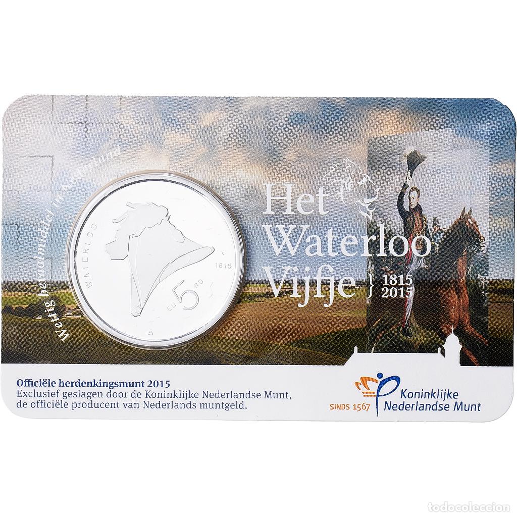 Monedas antiguas de Europa: [#1546259] Pa&iacute;ses Bajos, Willem-Alexander, 5 Euro, Waterloo, 2015, Royal Dutch Mint, Plata