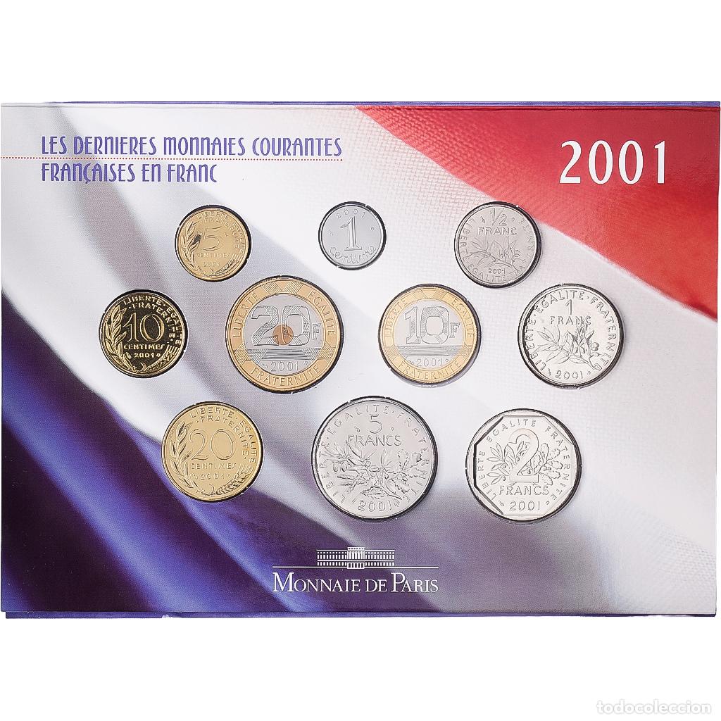 Monedas antiguas de Europa: [#1546268] Francia, 1 c to 20 francs, Les derni&egrave;res monnaies courantes en Franc, 2001
