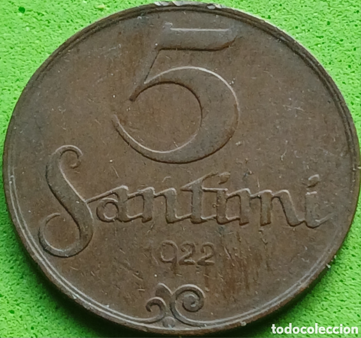 Monedas antiguas de Europa: Letonia 5 santimi 1922 km#3