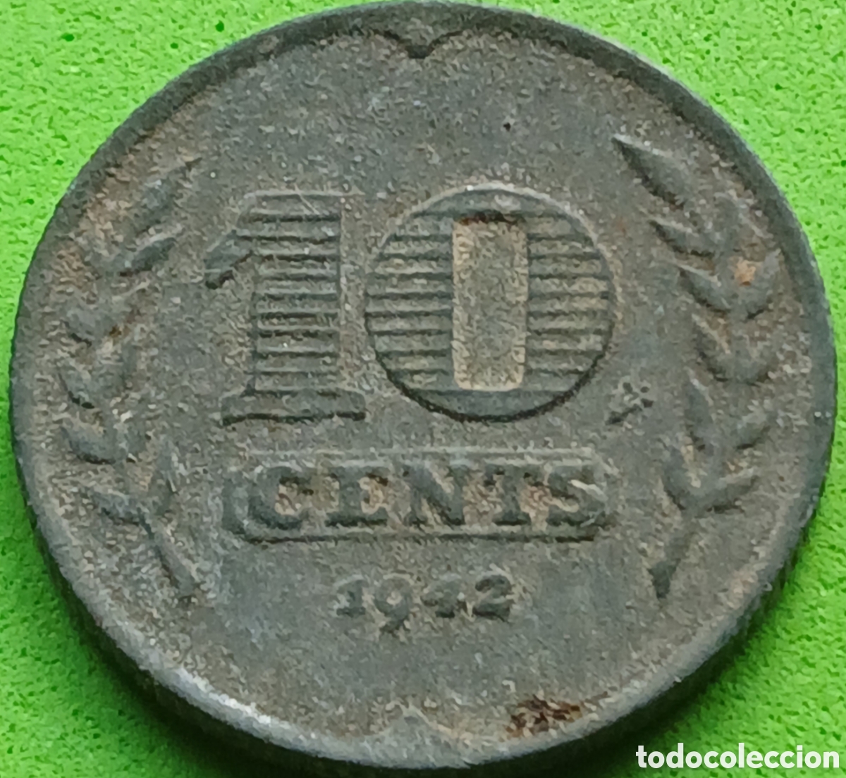 Monedas antiguas de Europa: Pa&iacute;ses Bajos 10 cents 1942 km#173
