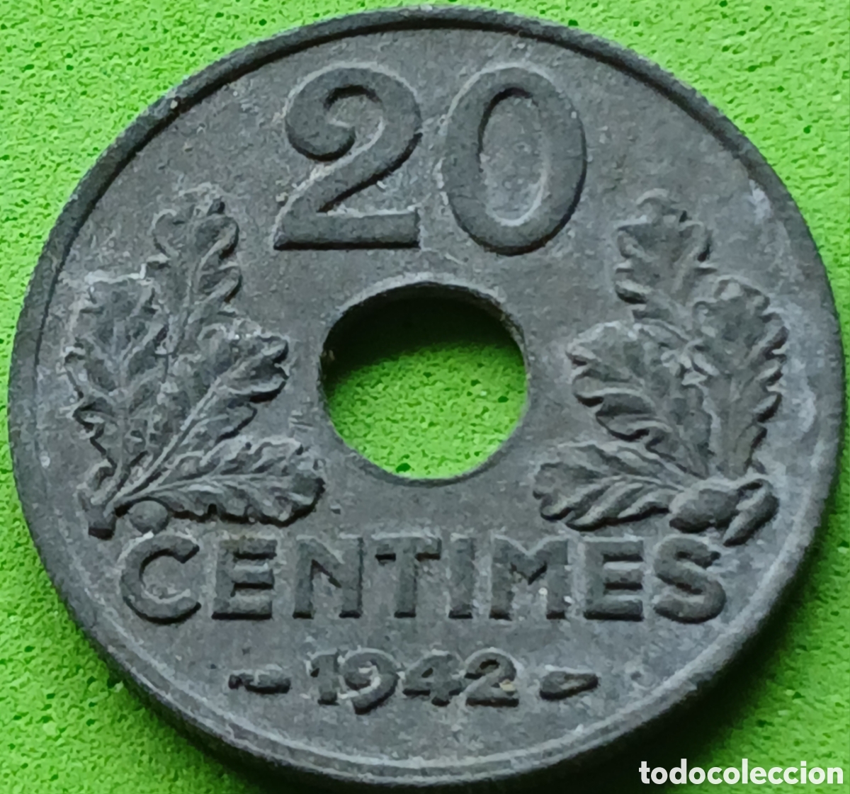 Monedas antiguas de Europa: Francia 20 c&eacute;ntimos 1942 km#900