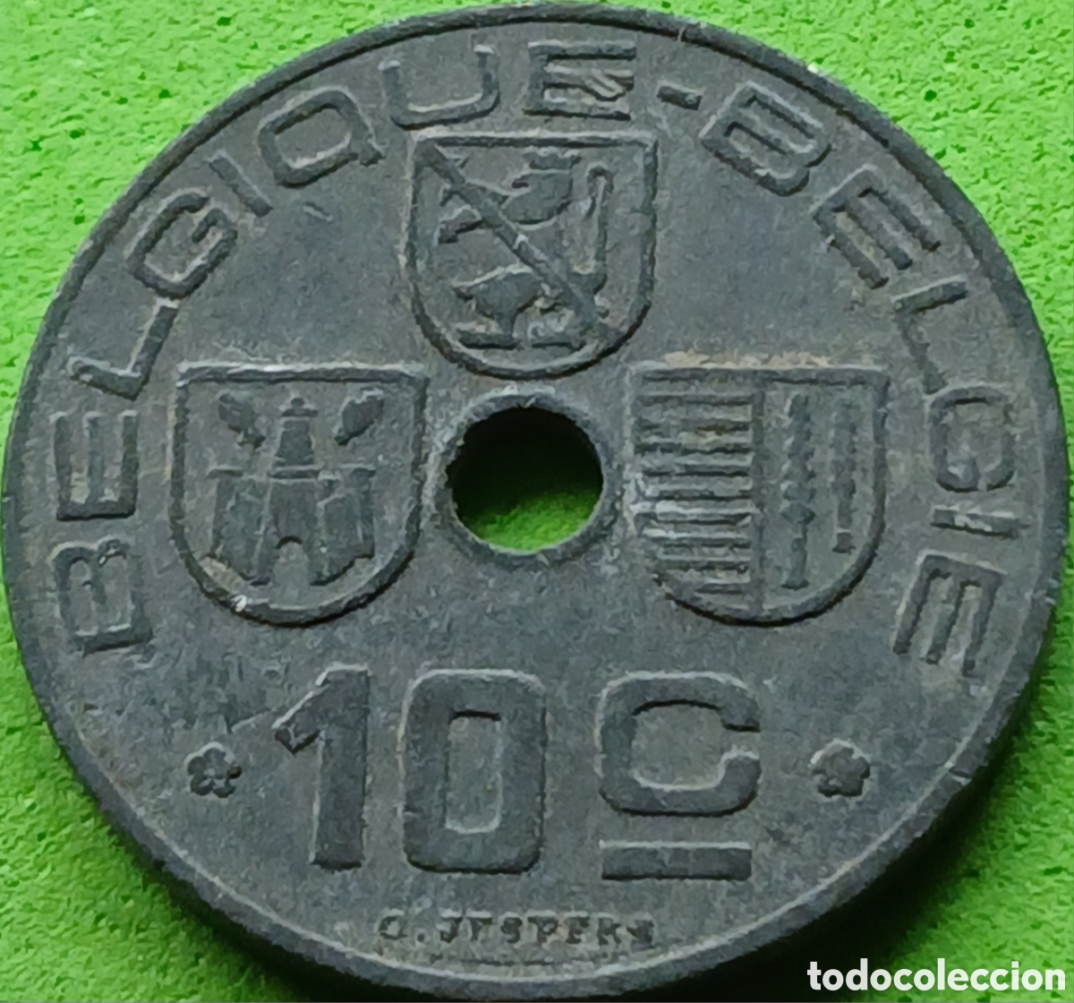 Monedas antiguas de Europa: B&eacute;lgica 10 c&eacute;ntimos 1943 km#125 Belgique-Belgie