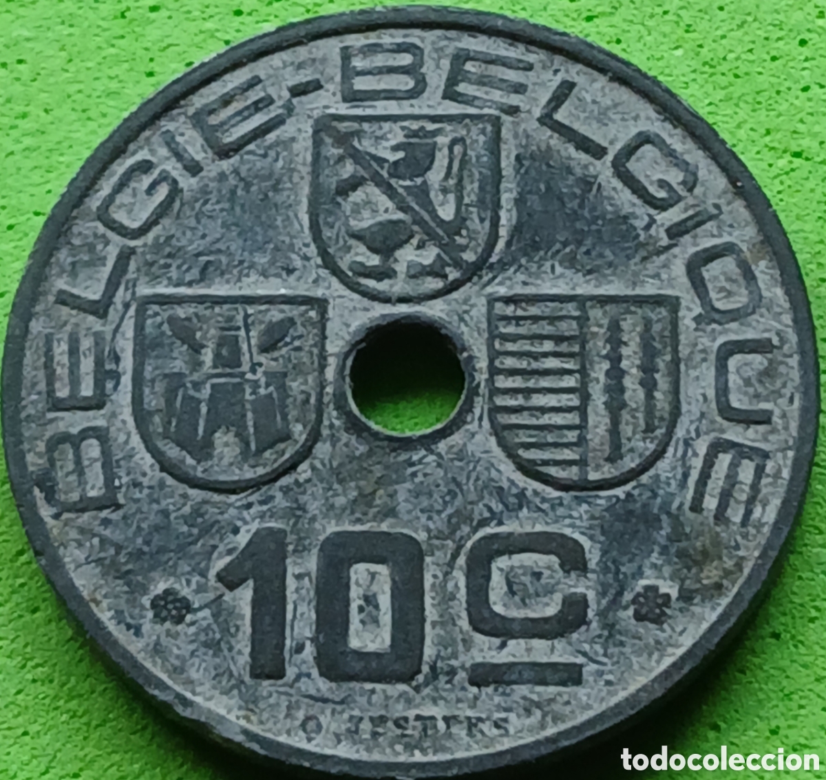 Monedas antiguas de Europa: B&eacute;lgica 10 c&eacute;ntimos 1946 km#126 Belgie-Belgique