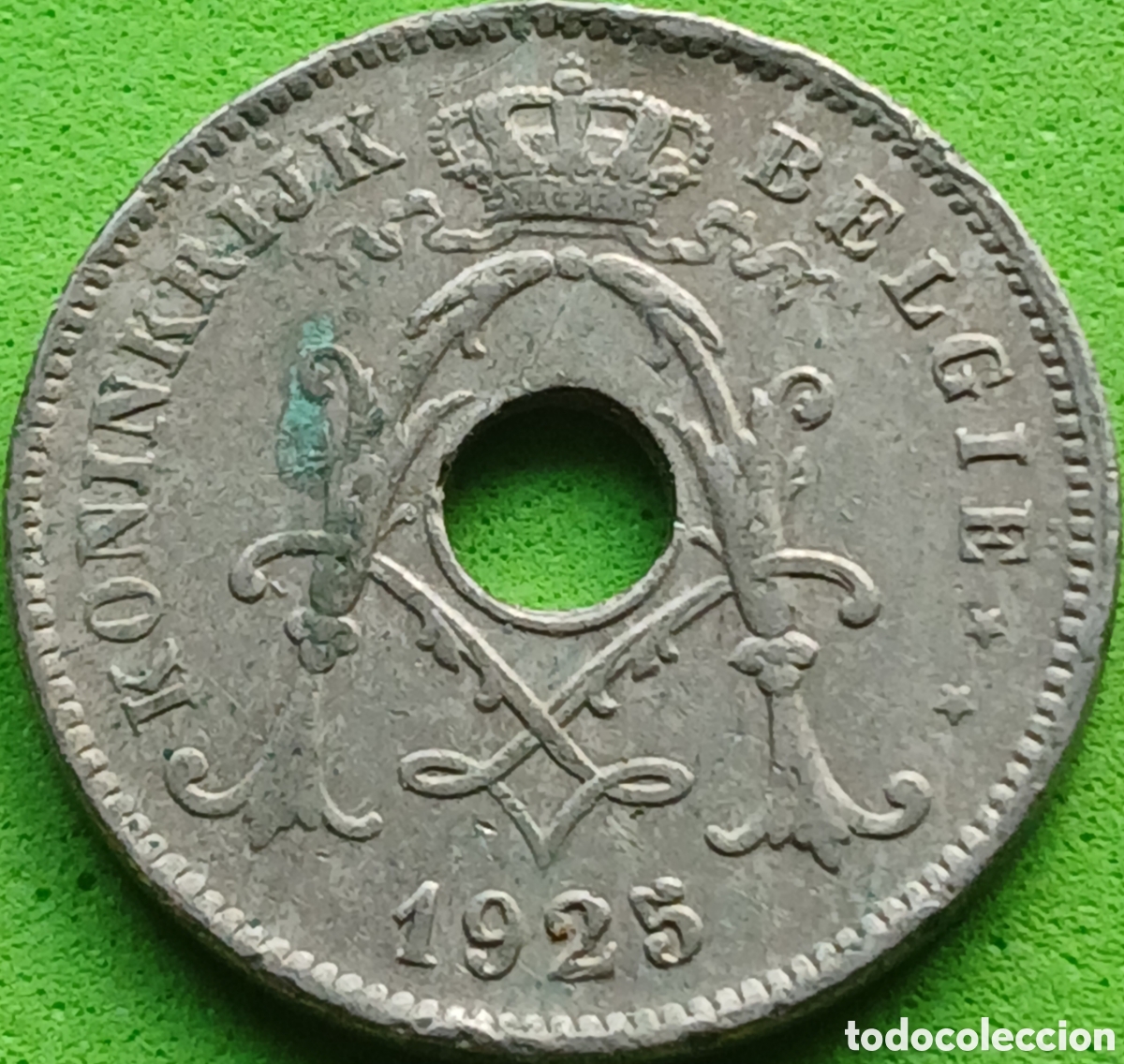 Monedas antiguas de Europa: B&eacute;lgica 10 c&eacute;ntimos 1925 km#86 Belgie
