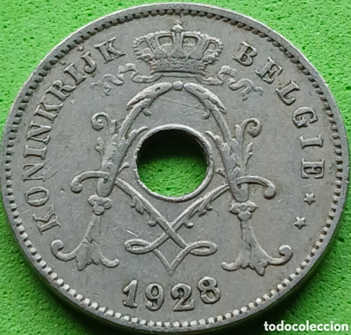 Alte M&uuml;nzen aus Europa: B&eacute;lgica 10 c&eacute;ntimos 1928 km#86 Belgie