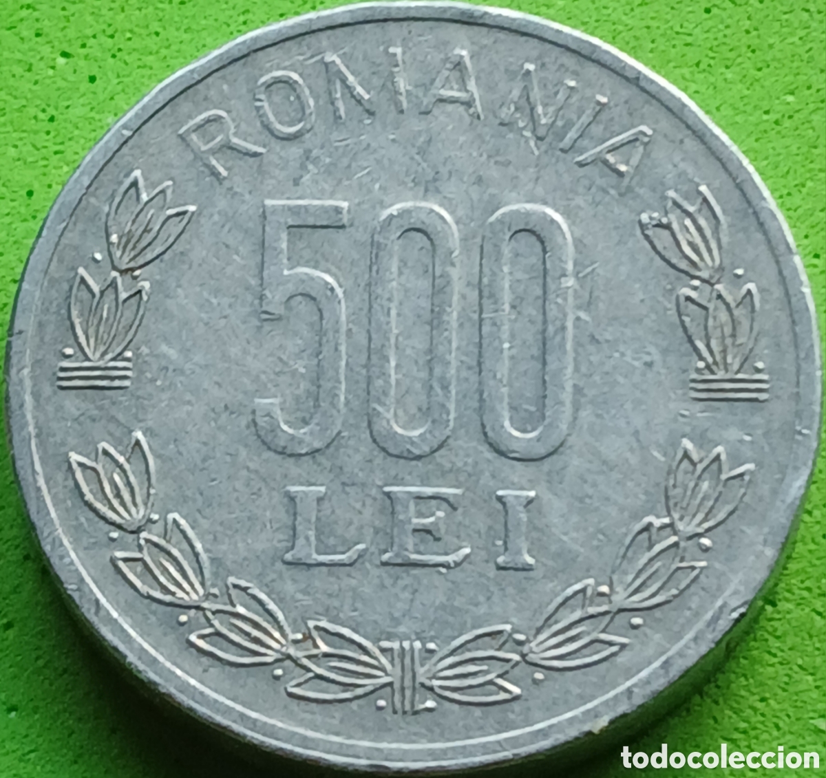 Monedas antiguas de Europa: Ruman&iacute;a 500 lei 2000 km#145 alineaci&oacute;n moneda (180&deg;)