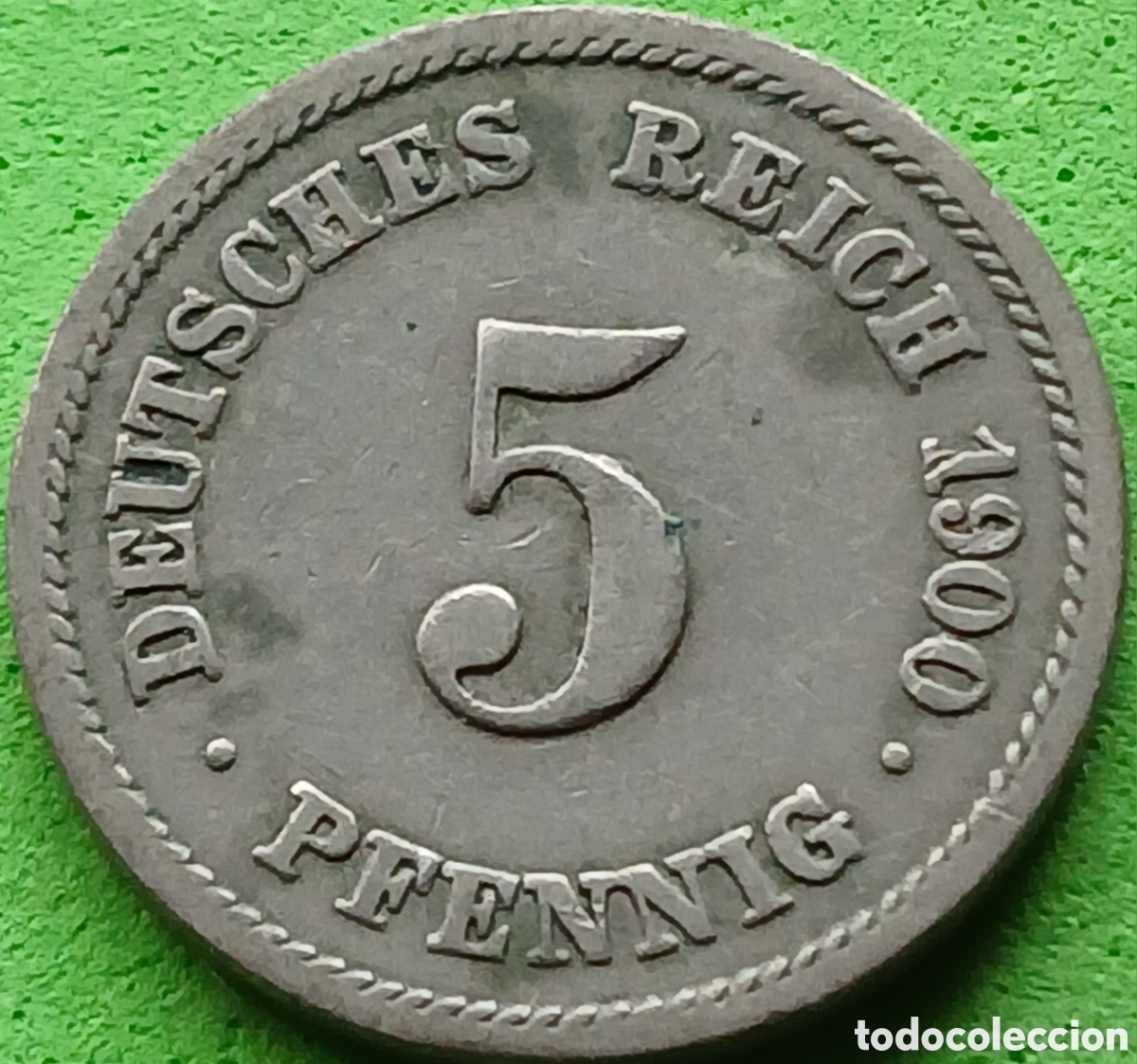 Monedas antiguas de Europa: Alemania Imperio 5 pfennig 1900 F km#11