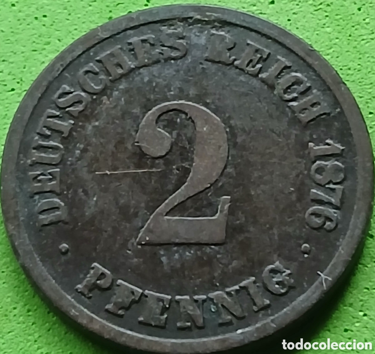 Monedas antiguas de Europa: Alemania Imperio 2 pfennig 1876 A km#2