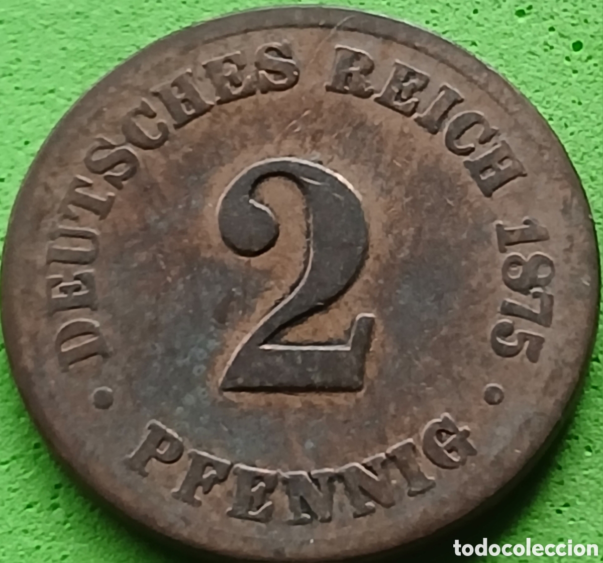 Monedas antiguas de Europa: Alemania Imperio 2 pfennig 1875 B km#2