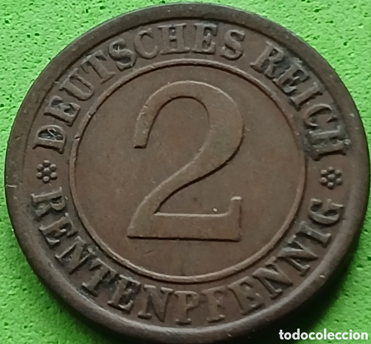 Monedas antiguas de Europa: Alemania Rep&uacute;blica de Weimar 2 rentenpfennig 1924 A km#31