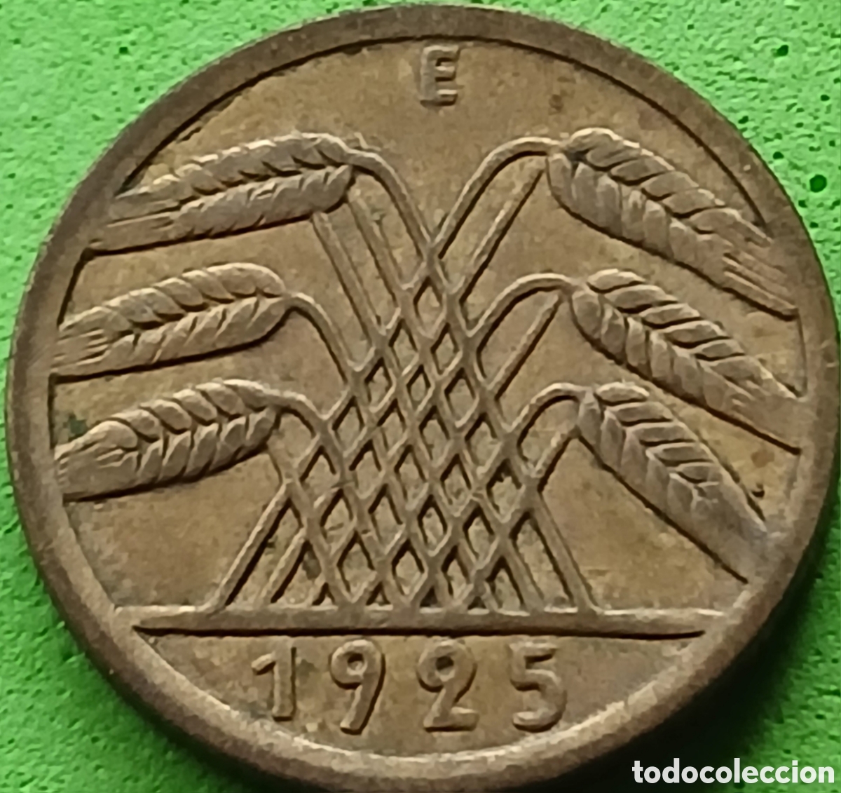 Monedas antiguas de Europa: Alemania Rep&uacute;blica de Weimar 5 reichspfennig 1925 E km#39