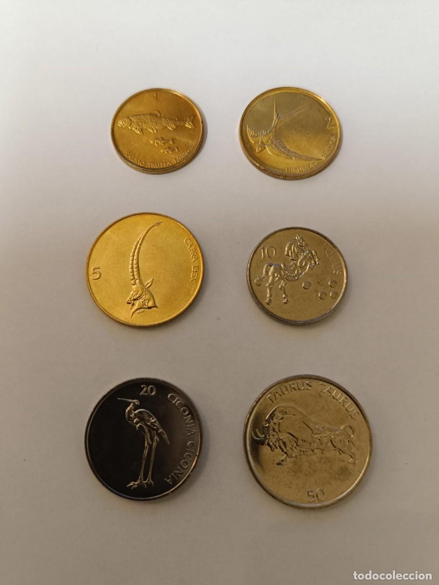 Monedas antiguas de Europa: ESLOVENIA, LOTE 6 MONEDAS DE 1, 2, 5, 10,20 Y 50 TOLARJEV, SIN CIRCULAR