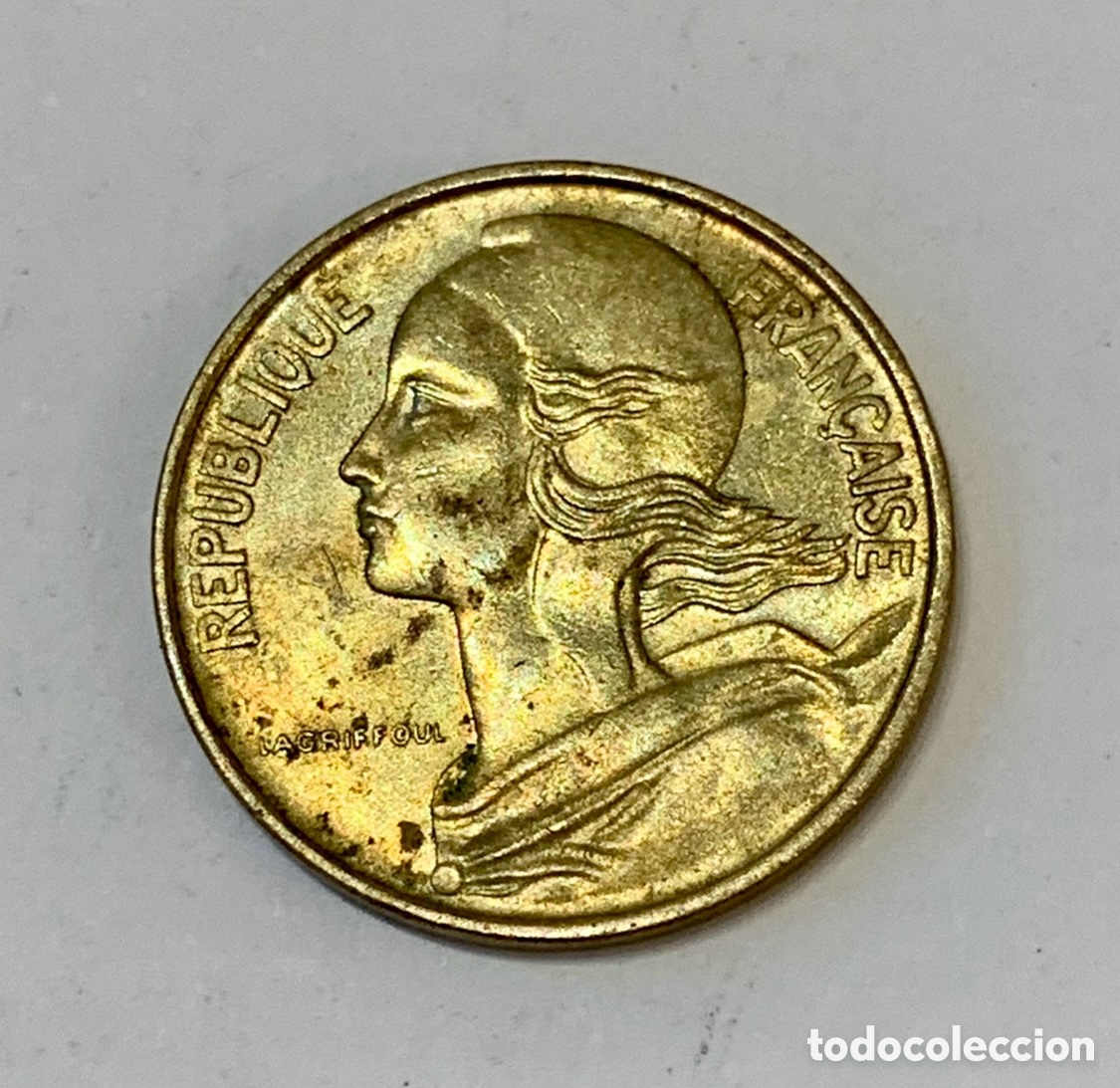 Monedas antiguas de Europa: Moneda. Republique Francaise. 10 Cmes. Lagriffoul. 1970.