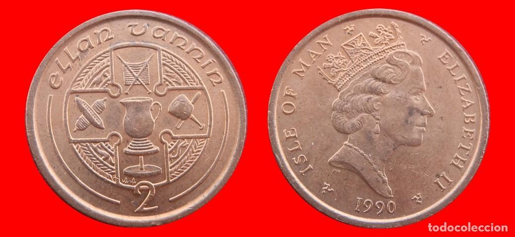 Monedas antiguas de Europa: 2 PENIQUES PENCE 1990 ISLA DE MAN-153979