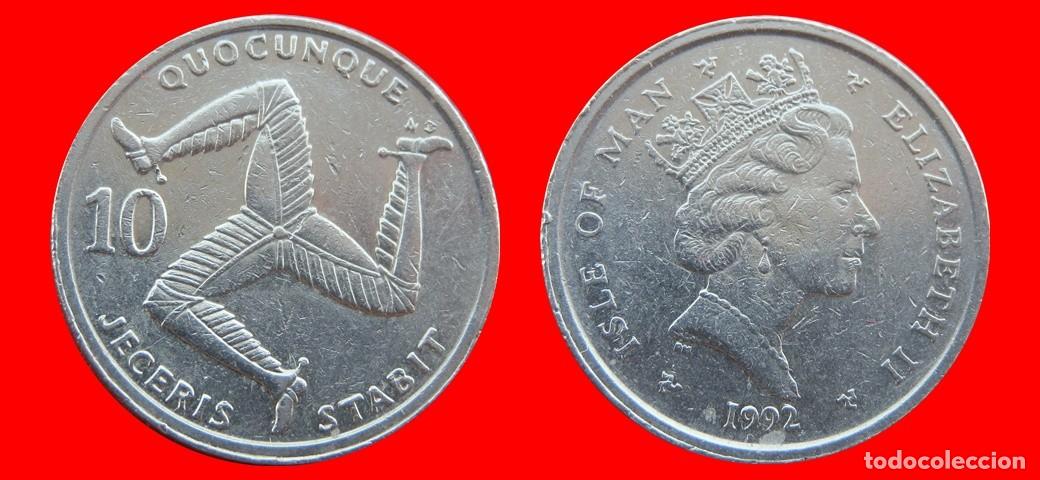 Monedas antiguas de Europa: 10 PENIQUES PENCE 1992 ISLA DE MAN-153984