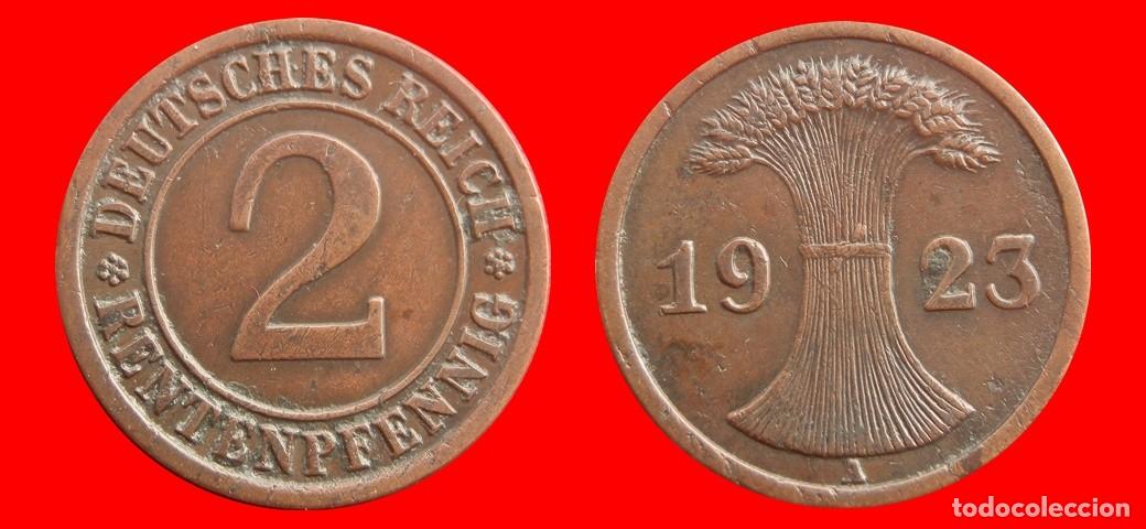 Monedas antiguas de Europa: 2 RENTENPFENNIG 1923A WEIMAR ALEMANIA-153993
